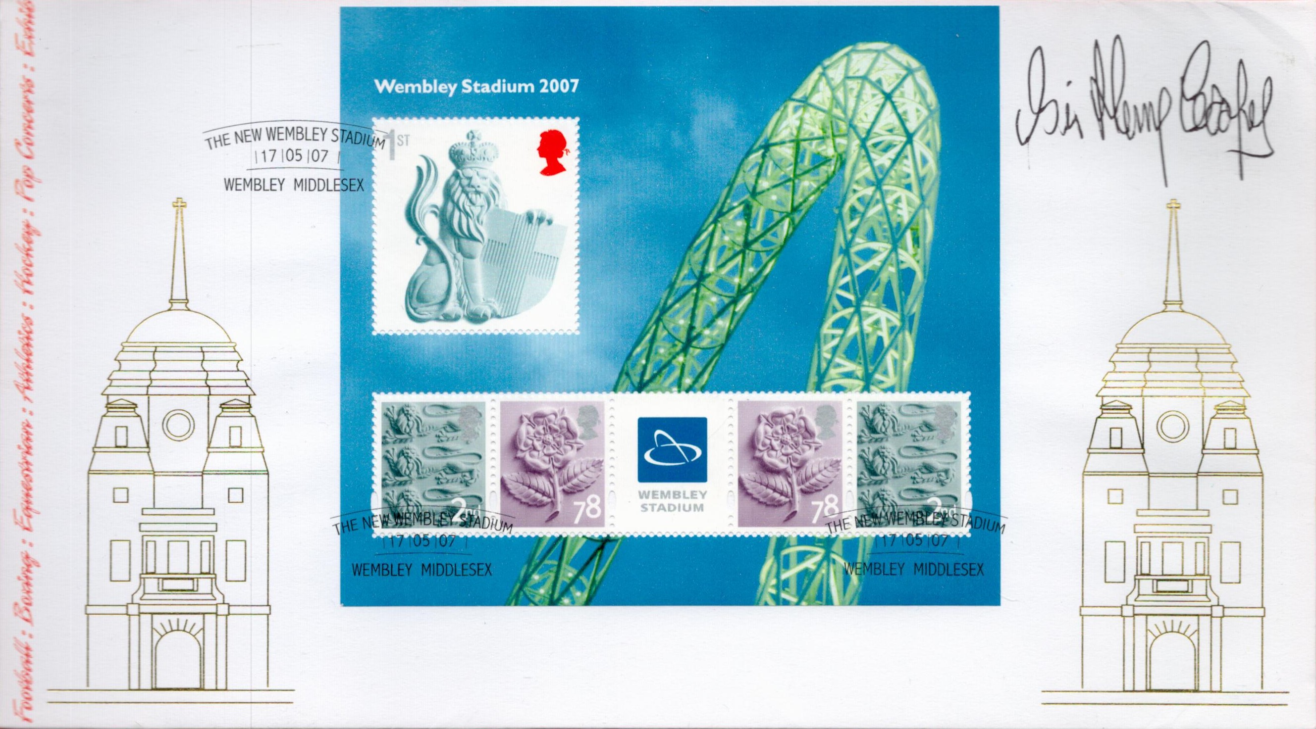 Sir Henry Cooper signed Internetstamps 2007 Wembley Stadium official FDC. Good condition. All