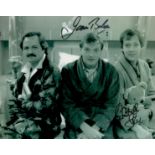 Only When I Laugh James Bolam and Christopher Strauli signed 10 x 8 inch b/w photo. Good