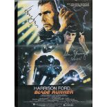 Harrison Ford and Sean Young signed 16x12 Blade Runner promo photo. Good condition. All autographs