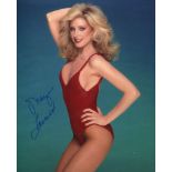 Morgan Fairchild, American soap actress and model signed sexy swimsuit 8x10 photo. Good condition.