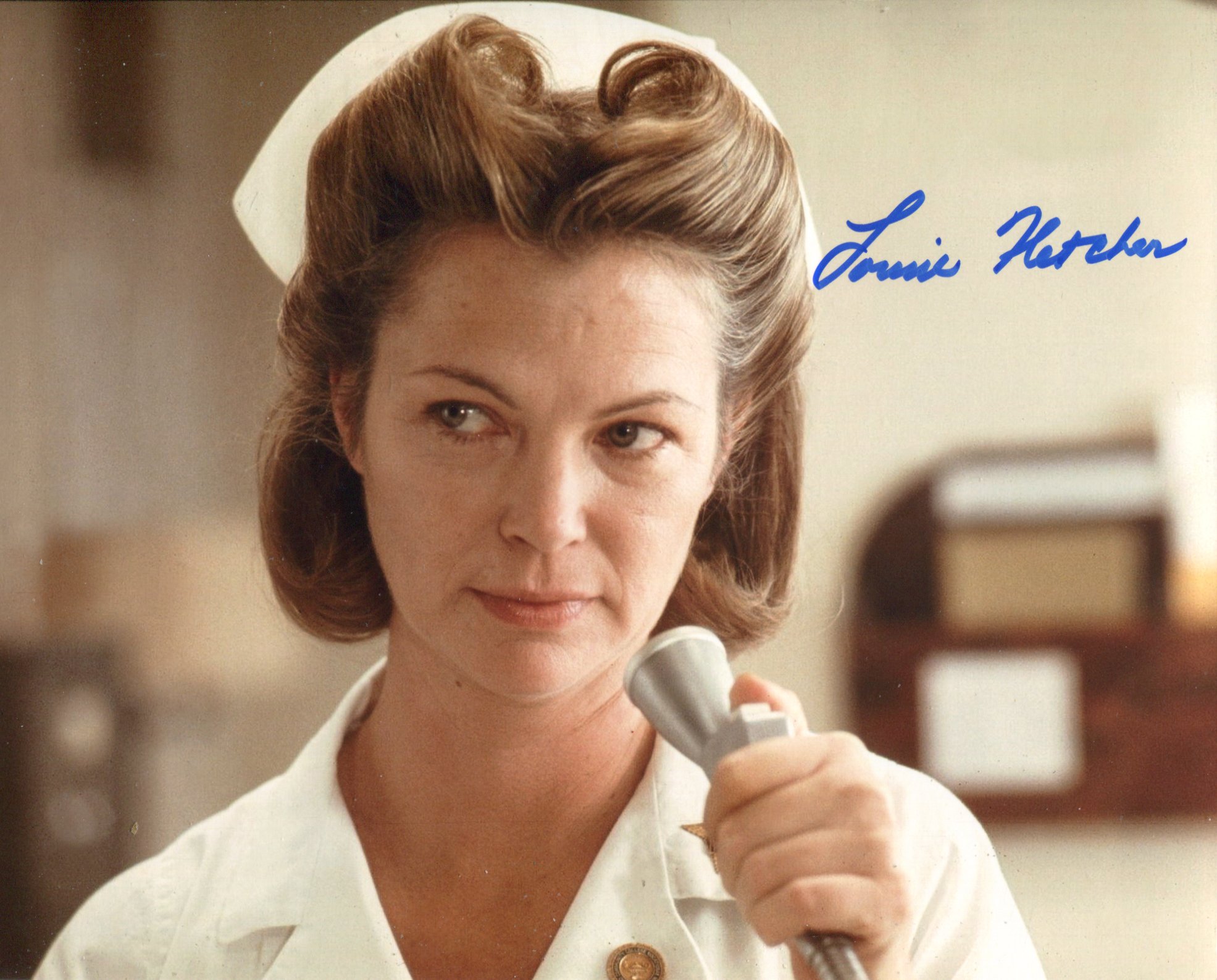 One Flew over the Cuckoo's Nest movie photo signed by the late Louise Fletcher as Nurse Rached. Good