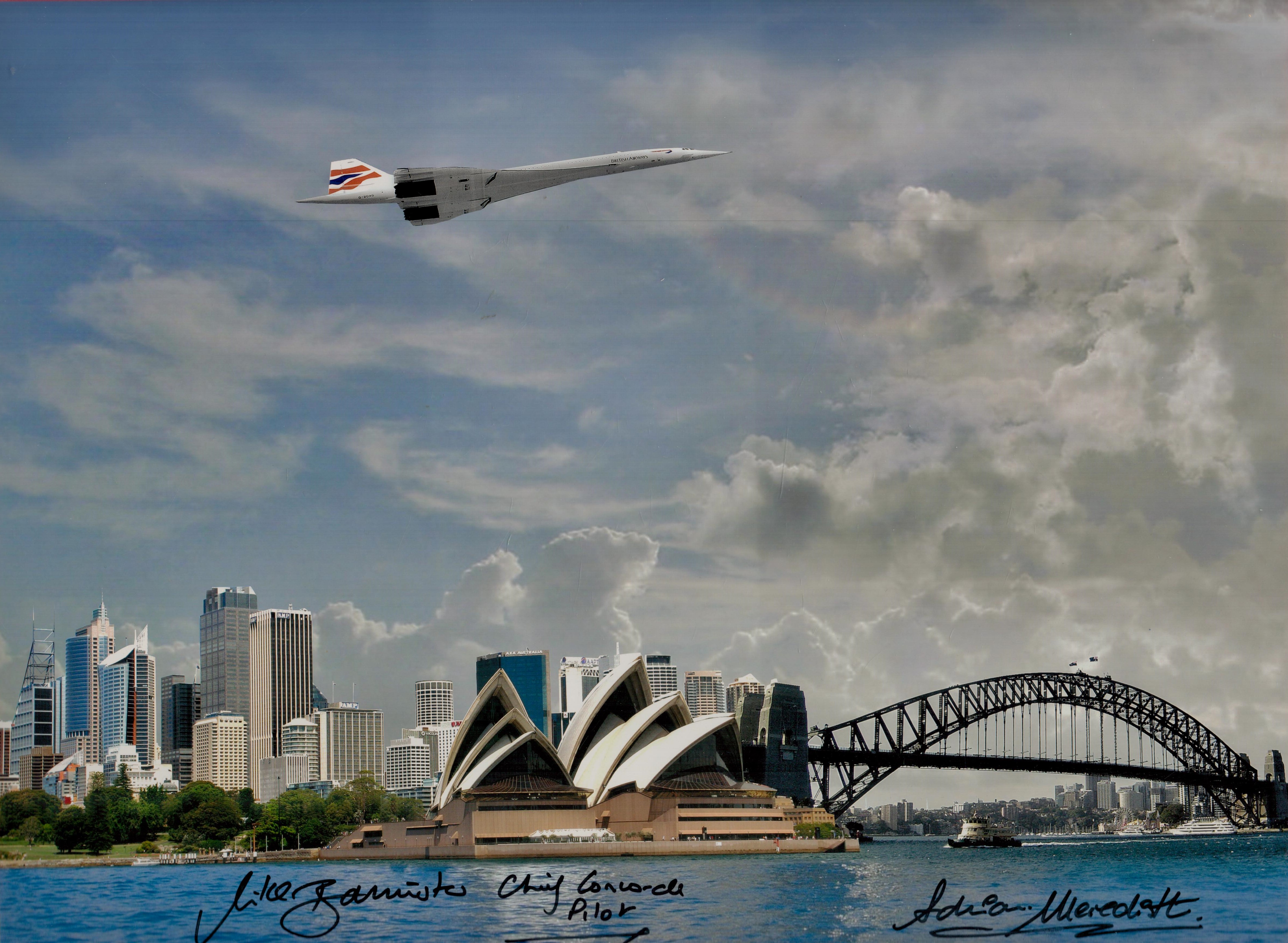 Concorde Over Sydney Harbour Chief Pilot Capt Mike Banister and photographer Adrian Meredith