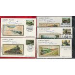Terence Cuneo signed Famous Trains Benham FDC collection 5 fantastic covers all individually