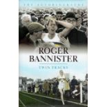 Sir Roger Bannister signed on title page of his hardback book twin tracks. Good condition. All