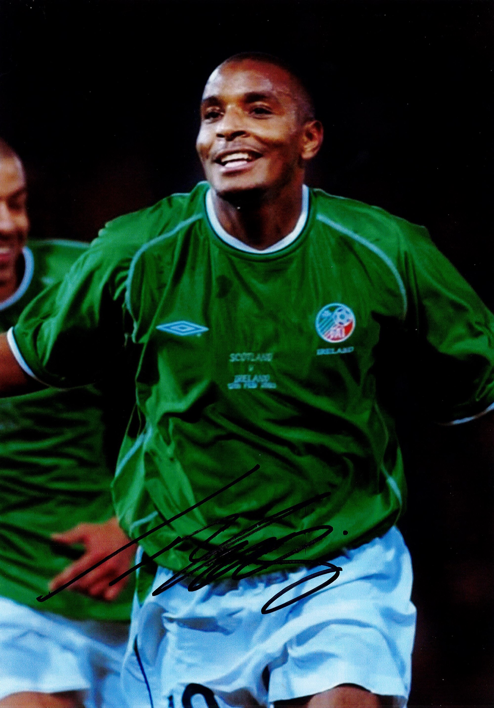 Football Clinton Morrison signed Republic of Ireland 12x8 colour photo. Good condition. All