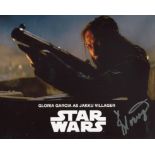 Star Wars The Force Awakens 8x10 photo signed by Jakku villager Gloria Garcia. Good condition. All