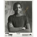 Star Trek Actor, Cirroc Lofton signed black and white promo photograph. Signed in golden ink, this