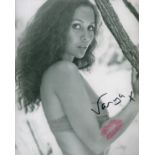 Vanya Seager signed and kissed 10x8 black and white photograph. Vanya is known for her role in For