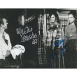 Martine Beswick and Aliza Gur signed 10x8 black and white photograph pictured during their roles