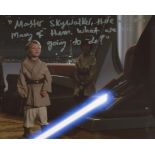 Star Wars 8x10 movie photo signed by actor Ross Beadman who has also added his line from that scene,