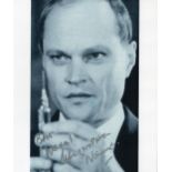 Actor, Christopher Neame signed 10x8 black and white photograph pictured during his role as Fallon