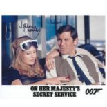 Joanna Lumley signed 10x8 colour On Her Majestys Secret Service promo photo pictured during her role
