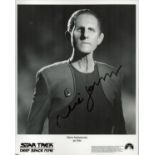 Star Trek Actor, Rene Auberjonois signed black and white promo photograph. Signed in black marker