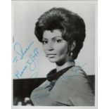 Star Trek Actor, Nichelle Nichols signed black and white photograph dedicated and signed in blue