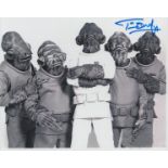 Tim Dry signed Star Wars 10x8 black and white photo. Good condition. All autographs come with a