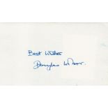 Actor, Douglas Wilmer signed 3x5 white card. Jim Fanning is a fictional British art expert