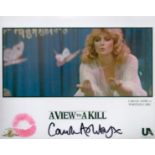 Carole Ashby signed and kissed 10x8 colour A View To A Kill promo photo pictured during her role