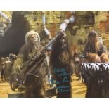Star Wars 8x10 photo signed by Wookie actor Ross Bambridge. Good condition. All autographs come with
