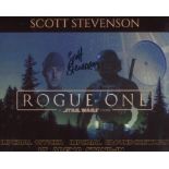 Star Wars Rogue One 8x10 photo signed by actor Scott Stevenson. Good condition. All autographs