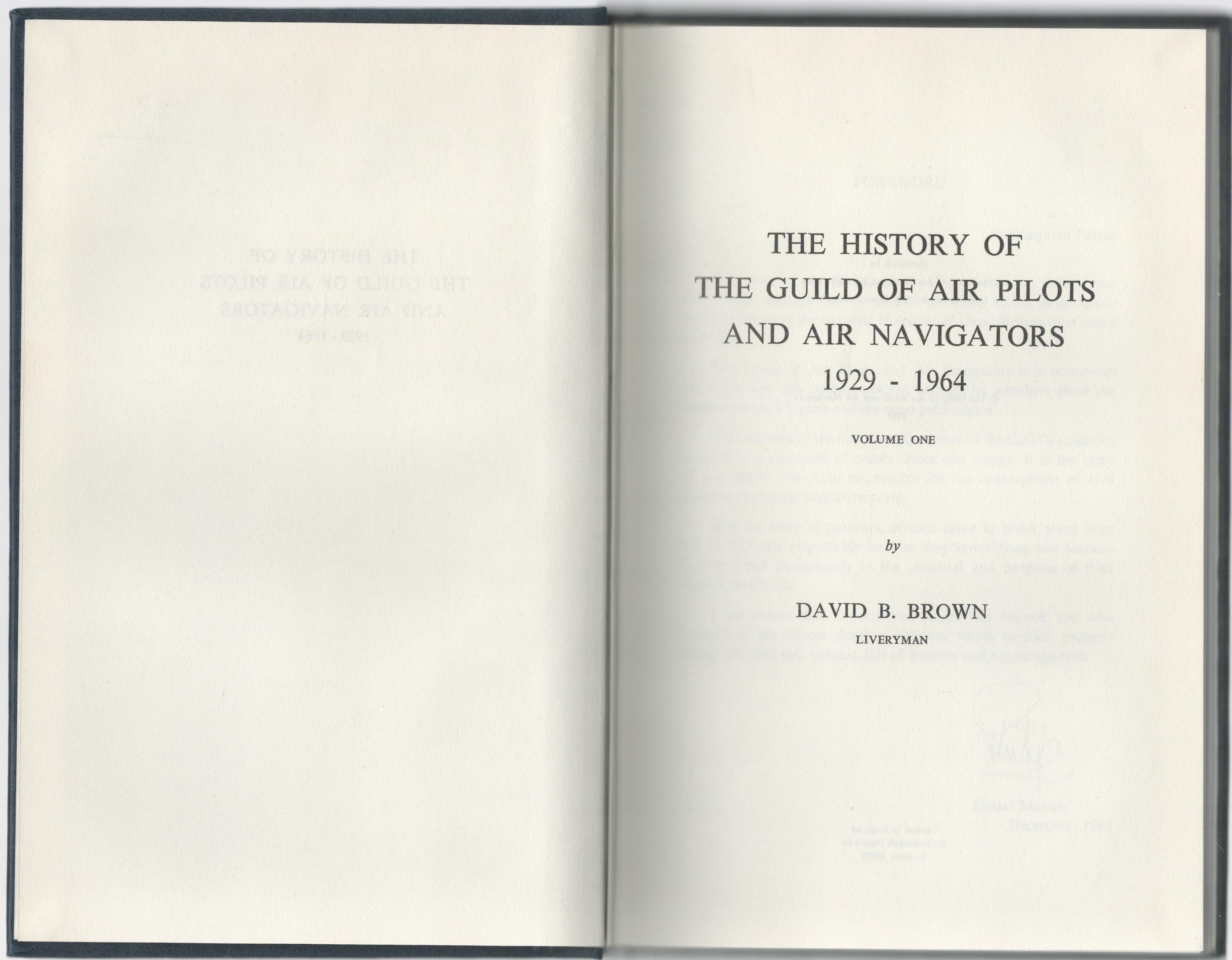 The History of The Guild of Air Pilots and Air Navigators 1929-1964 1st Edition Hardback Book by - Image 2 of 3