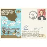 Admiral of the Fleet Sir Algernon U Willis and Cdr P R Bell signed RNSC9 cover commemorating the