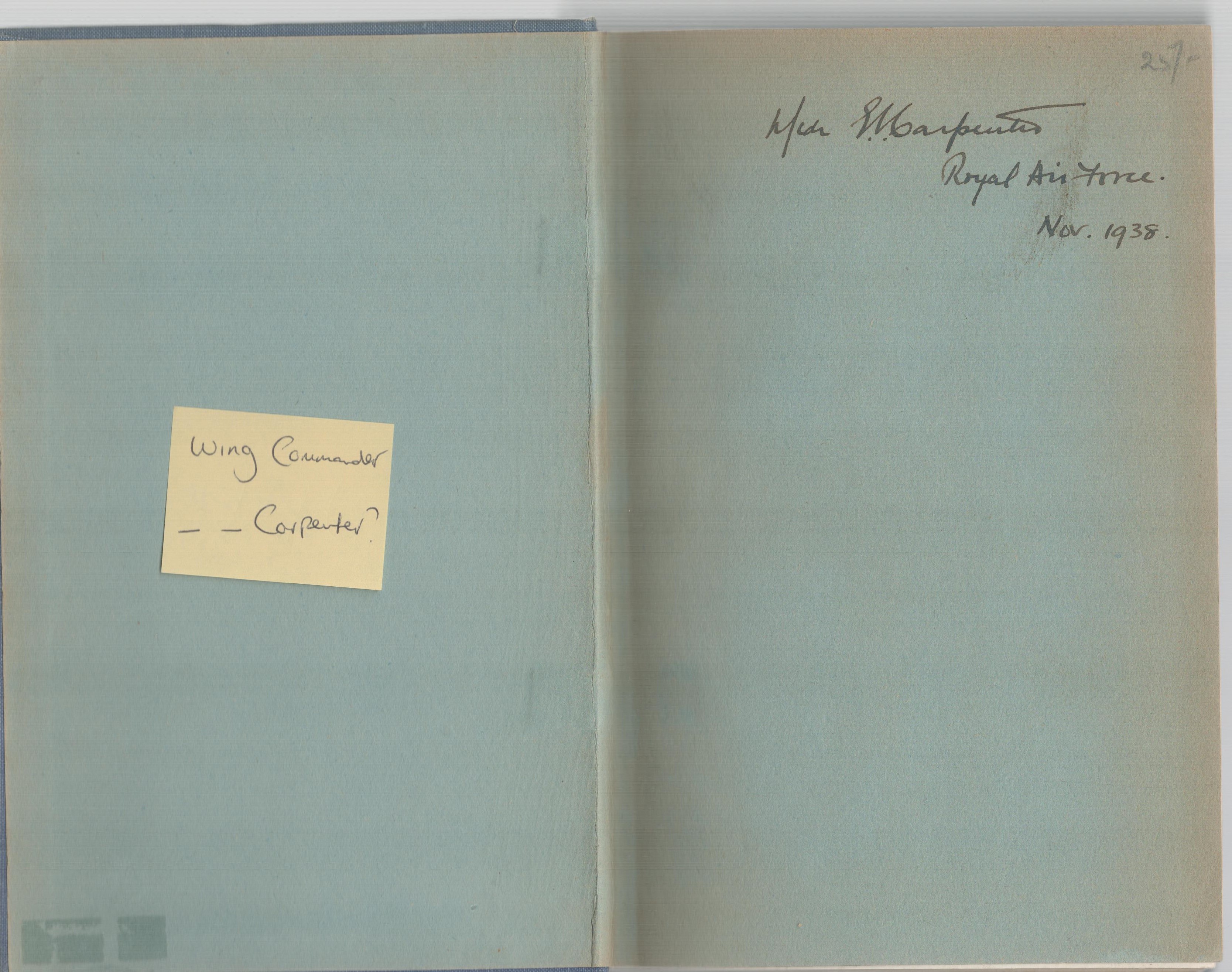 Wing Commander C N CARPENTER (29236) RAF Signed Book Flying Years by C H Keith Special Edition - Image 2 of 4