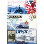 WW2 Royal Navy Collection of 4 Signed First Day Covers and Personal Account of Able Seaman George