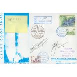 Space Two Signed on Russian Space First Day cover. Russian Stamps and Postmarks. Good Condition. All