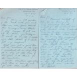 Tirpitz Raider Harry Johnstone Collection of 2 ALS Dated 15-12-86 and 16-2-87. Written and Signed in