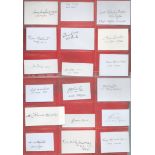 WW2 RAF Collection of 35 White Autograph Cards Signed in Pencil by WW2 Personnel. Signatures include