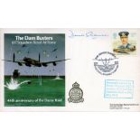WW2 Flt Lt David Shannon DFC DSO and Bar Signed The Dambusters Flown FDC with Stamps and