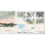 WW2 Flt Lt Allan Hill DFC Signed Xmas 1990 Special Flown Cover. Image Shows Avro Lancaster B1. 67 of