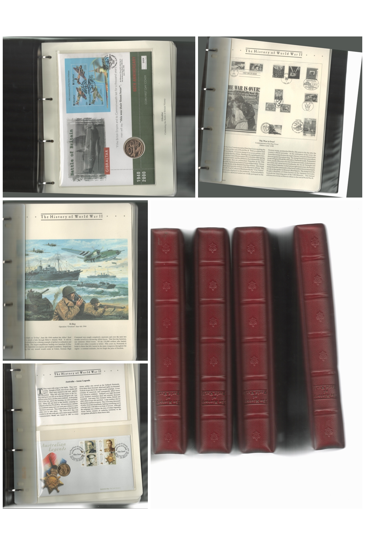 The History of WW2 Collection of 4 Folders. Includes The History Of World War II Coin Covers,