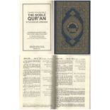 The Noble Qur'an English Translation of the Meanings and Commentary Hardback Book. All autographs