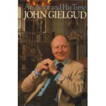 John Gielgud signed book An Actor And His Time. Hardback Book. Fair Condition Overall. All