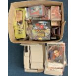 Mixed box of assorted trading cards, including Star Trek, Star Wars and a few Happy Porter. Has 10