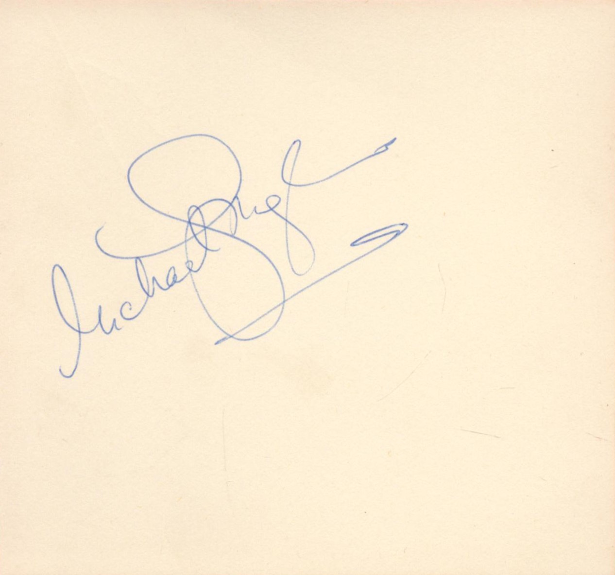 Michael Gough signed 4x4 white album page. Gough was a British character actor who made more than