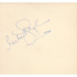 Michael Gough signed 4x4 white album page. Gough was a British character actor who made more than