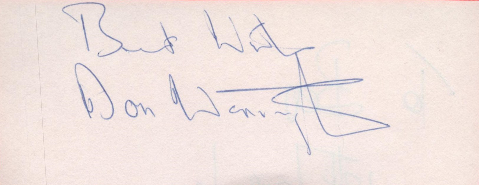 Don Warrington signed 6x2 white album page. Warrington MBE is a Trinidadian-born British actor. He