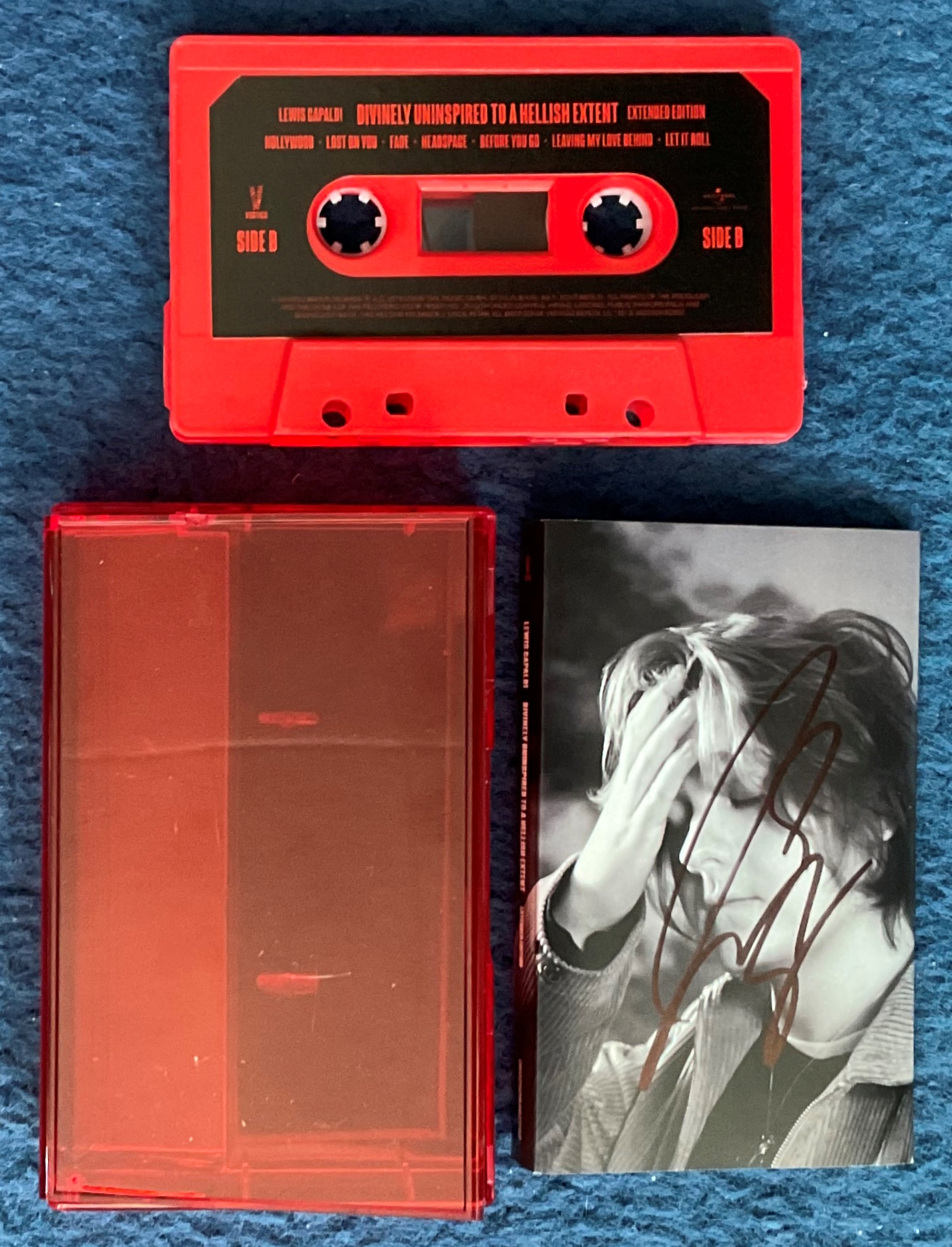 Lewis Capaldi Signed Tape Sleeve Insert. Brand New, Original Packaging. Tape titled 'Divinely