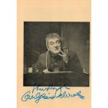 German actor and film director Carl-Heinz Schroth Signed on Reverse of a Programme. All autographs