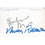 Vanessa Redgrave and Natasha Richardson signed 6x4 white card. All autographs come with a