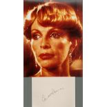 Cassandra Harris signed album page and unsigned colour photo. Harris, was an Australian actress. All