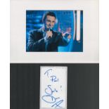 Darius Campbell signature piece featuring a colour photograph and a signed white card. The colour