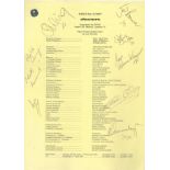 Shooting Script for Doctors signed by 9 cast members. Programme No: N976D Series VIII Episode 176.