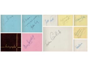 Autograph book full of signatures. Names such as Joan Carlyle, Forbes Robinson, Josephine Veasey,