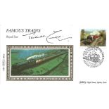 Terence Cuneo signed Famous Trains Royal Scot FDC. 150TH Anniversary 22 Jan 1985 Postmark. All