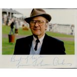 Jockey, John Oaksey signed 6x4 colour photograph. John Geoffrey Tristram Lawrence, 4th Baron