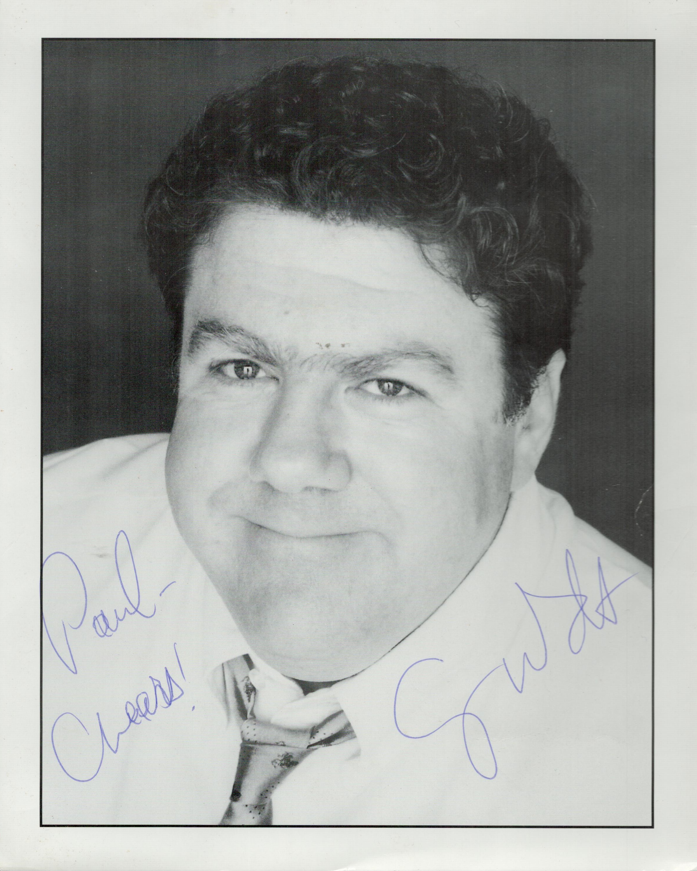 George Wendt signed 10x8 black and white photo. Wendt Jr. is an American actor and comedian. He is