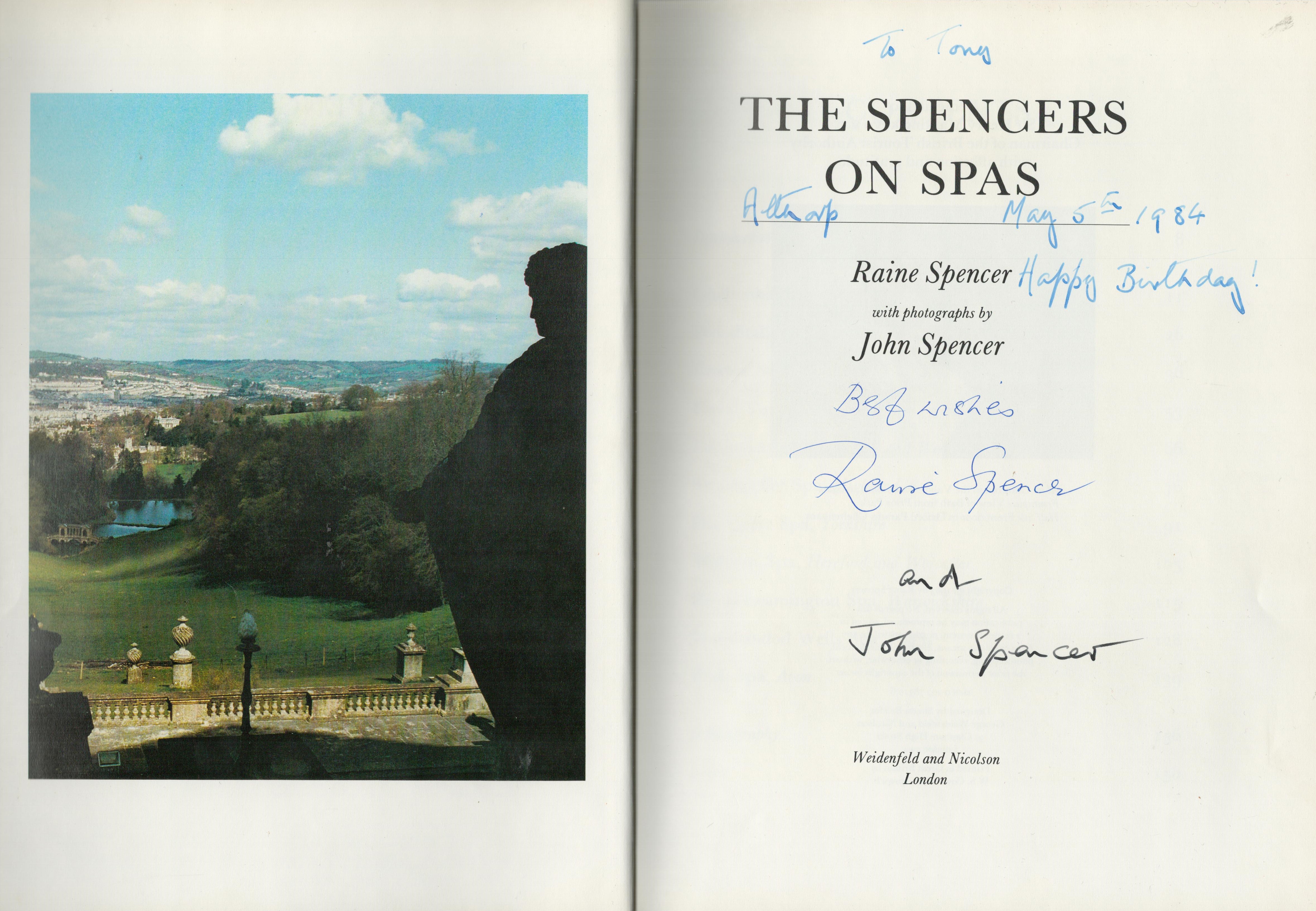 The Spencers on Spas hardback book signed by Raine Spencer and John Spencer. All autographs come - Image 2 of 3
